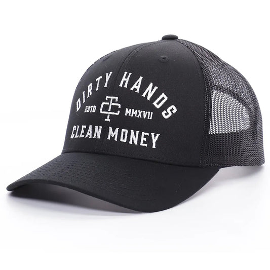 DHCM Curved Brim Black Hat